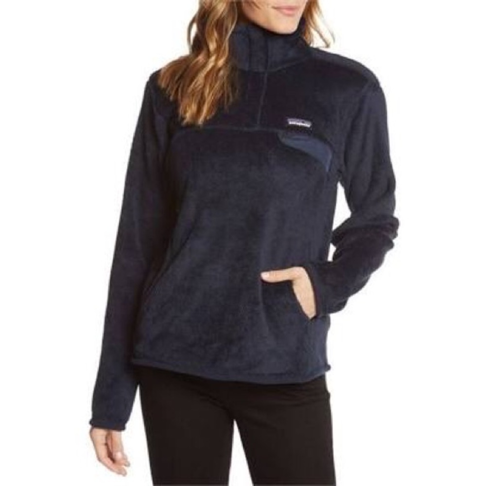 PATAGONIA NAVY RE-TOOL SNAP-T FLEECE PULLOVER - Size S; PRISTINE worn once